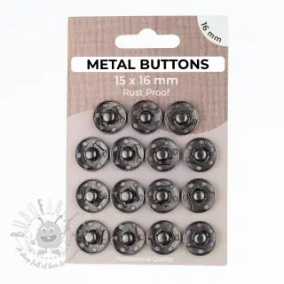 Tryckknapp METAL 16 mm anthracite
