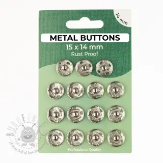 Tryckknapp METAL 14 mm silver