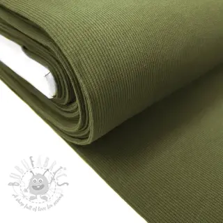 Ribbstickat RIB army green ORGANIC