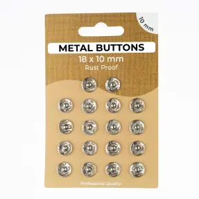 Stláčací gombík METAL 10 mm silver