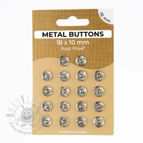Tryckknapp METAL 10 mm silver