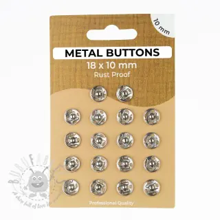 Tryckknapp METAL 10 mm silver