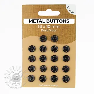 Tryckknapp METAL 10 mm black