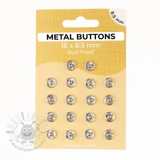 Tryckknapp METAL 8,5 mm silver