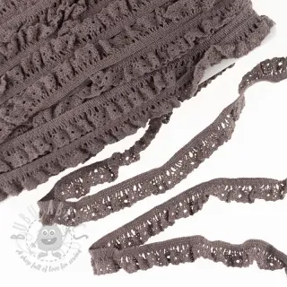 Bomullsspets elastisk taupe