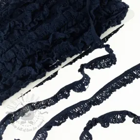 Bomullsspets elastisk dark blue
