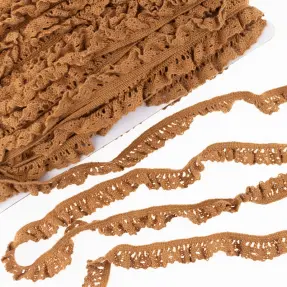 Bavlnená čipka elastická cognac