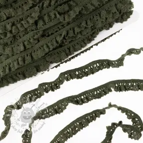 Bomullsspets elastisk camo green
