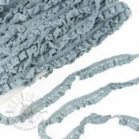 Bomullsspets elastisk cloud blue