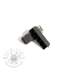 Metalländbeslag 25 mm anthracite