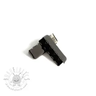 Metalländbeslag 25 mm anthracite