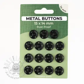 Tryckknapp METAL 14 mm black