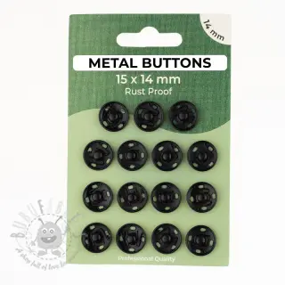 Tryckknapp METAL 14 mm black