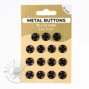 Tryckknapp METAL 12 mm black