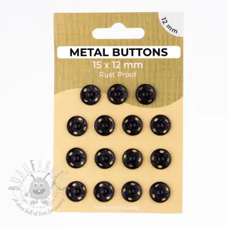 Tryckknapp METAL 12 mm black