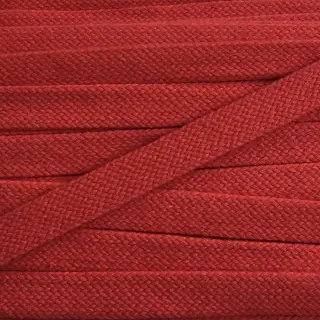 Bavlnená šnúra plochá 15 mm red