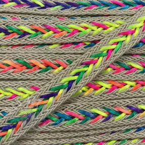 Polyestersnöre flätad NEON ecru