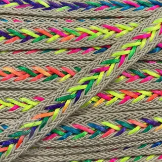 Polyestersnöre flätad NEON ecru