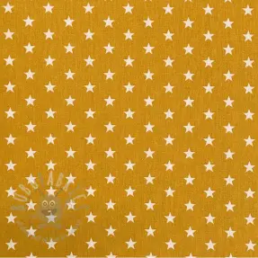 Bomullstyg Petit stars ochre