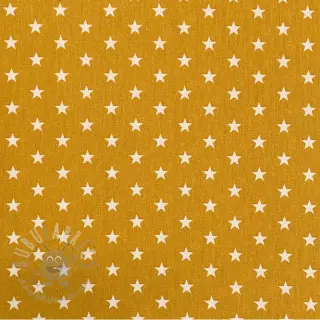Bomullstyg Petit stars ochre