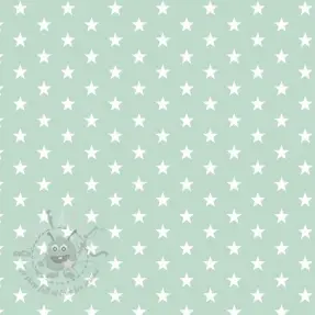 Bomullstyg Petit stars mint