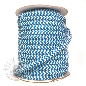 Polyestersnöre flätad ZIG ZAG aqua