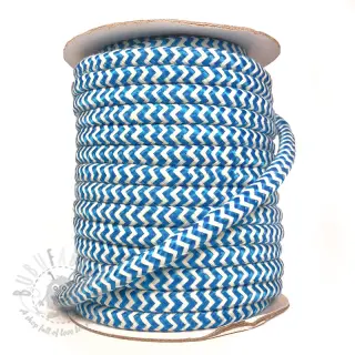 Polyestersnöre flätad ZIG ZAG aqua