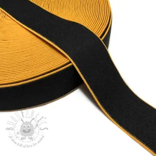 Slätt resårband 4 cm Rim ochre