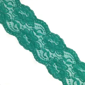 Čipka Blossom dark green