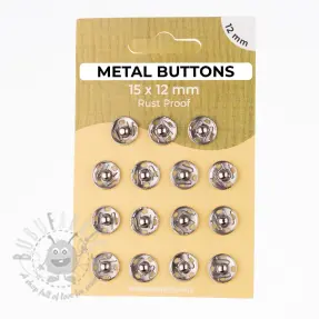 Tryckknapp METAL 12 mm silver