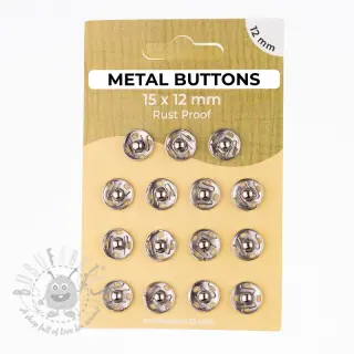 Tryckknapp METAL 12 mm silver