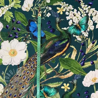 Dekorationstyg premium Peacock butterfly chique digital print