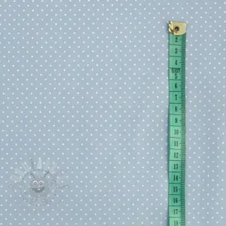 Bomullstyg Petit dots light blue