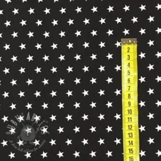 Bomullstyg Petit stars white/grey