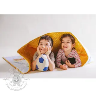 Bomullstyg Petit stars yellow