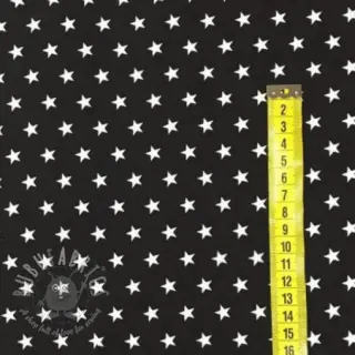 Bomullstyg Petit stars white/navy