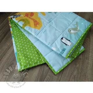 Bomullstyg Petit stars lime