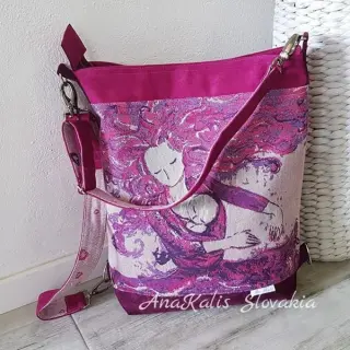 Umelá koža semiš ALASKA fuchsia/amethyste