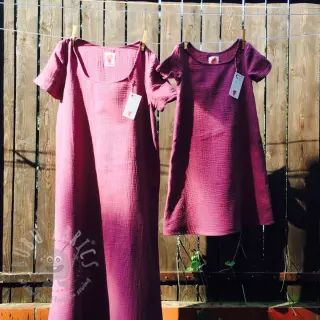 Dubbelgasväv/muslin purple ORGANIC
