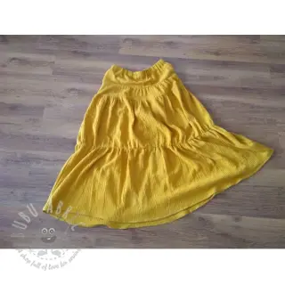 Dubbelgasväv/muslin ochre ORGANIC