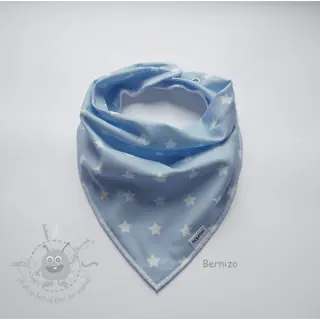 Bomullstyg Petit stars light blue