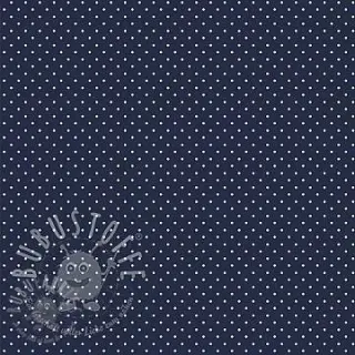 Bomullstyg Petit dots navy