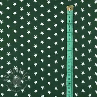 Bomullstyg Petit stars dark green
