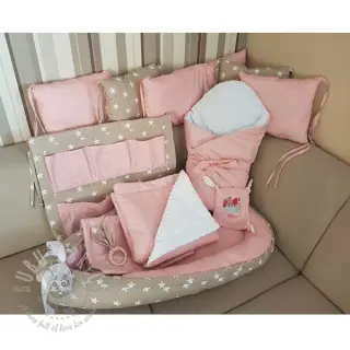 Bomullstyg Petit stars light rose
