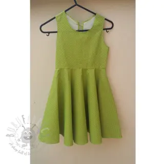 Bomullstyg Petit dots lime