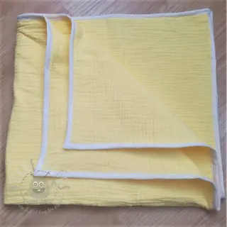 Dubbelgasväv/muslin soft yellow ORGANIC