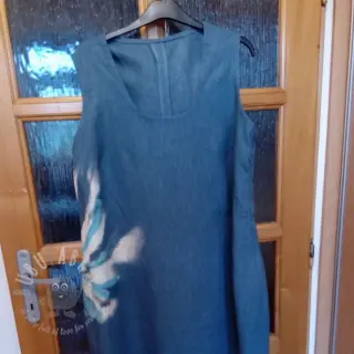 Förtvättat lin blue