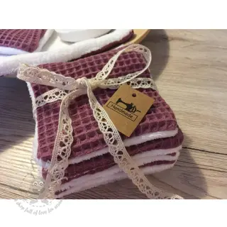 Bomull med vaffelbindning mauve