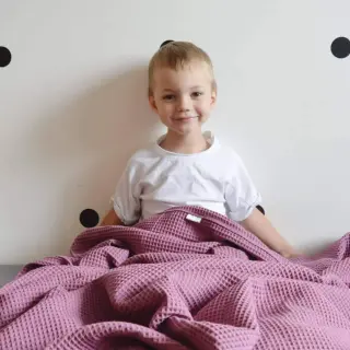 Bomull med vaffelbindning mauve