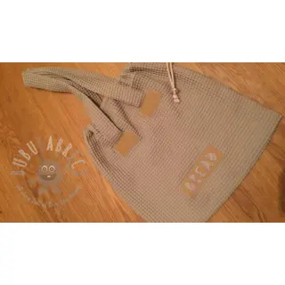 Bomull med vaffelbindning light beige